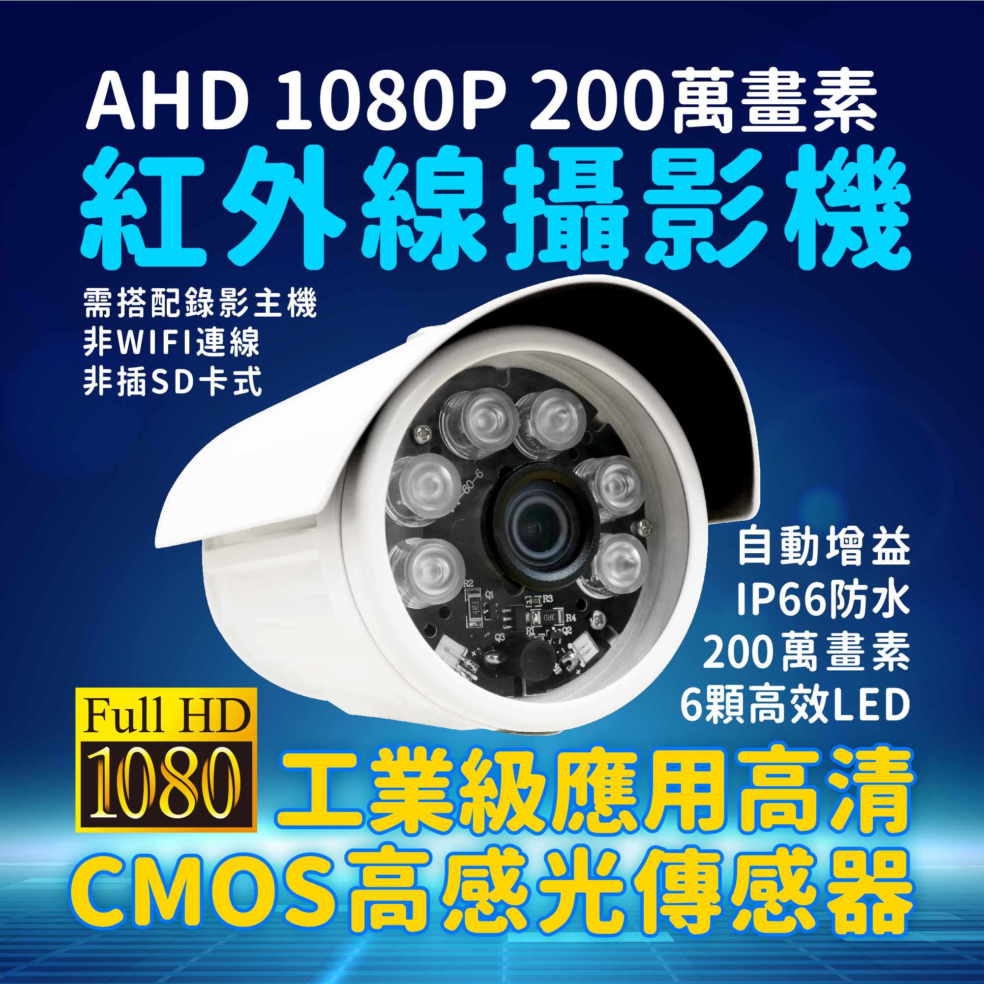 200 萬畫數 高清監控攝影機